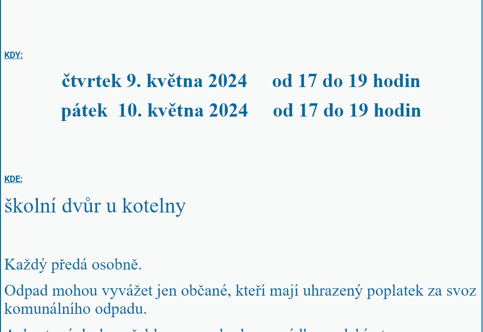 Sběr nebezpečného odpadu