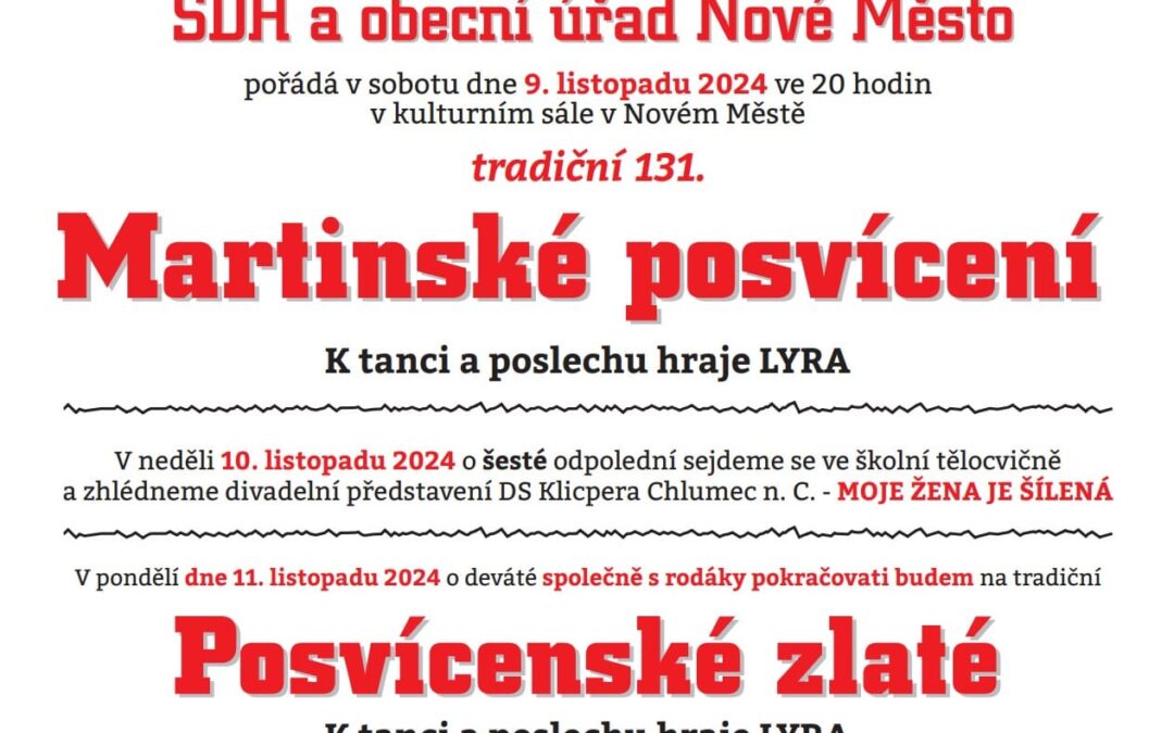 TRADIČNÍ MARTINSKÉ POSVÍCENÍ
