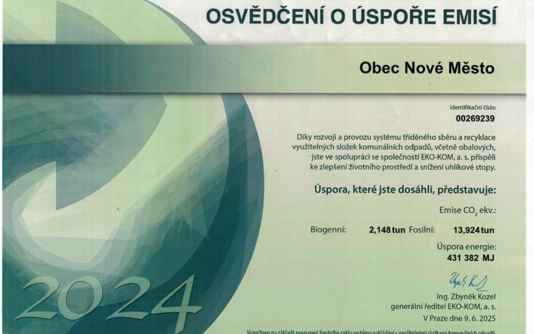 Osvědčení o úspoře emisí