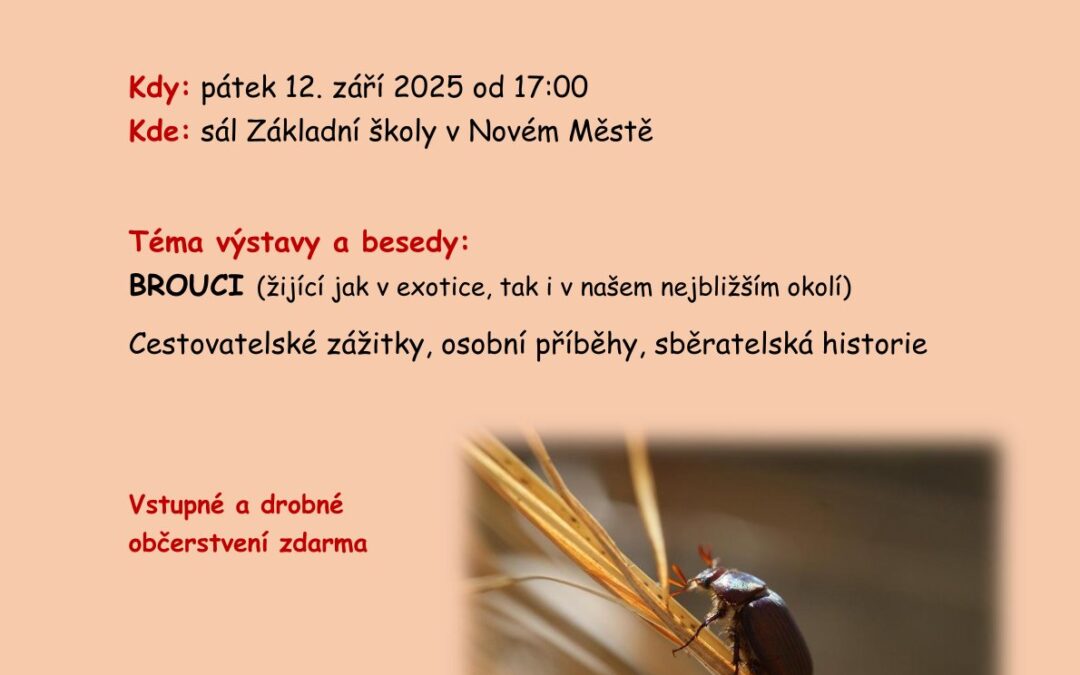 Beseda a výstava s amatérským entomologem Vladimírem Kubíkem